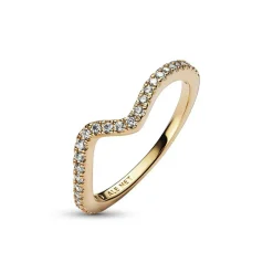 Damen Sparkling Wave Ring 162539C01-52