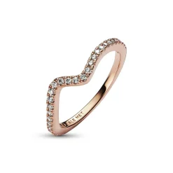 Damen Sparkling Wave Ring 182539C01-54