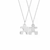 Damen-Anhänger Puzzle 925 Sterling Silber rhodiniert Zirkonia XS3526