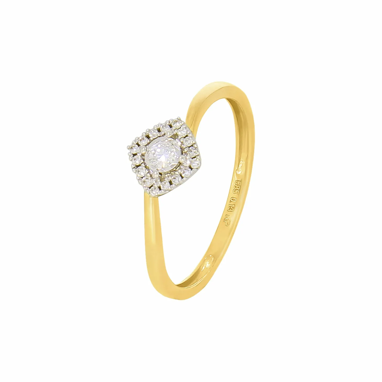 Diamonds by Ellen K. 585 Gold zweifarbig 17 Brillanten zus. 0,13ct. Ring 41677801488478