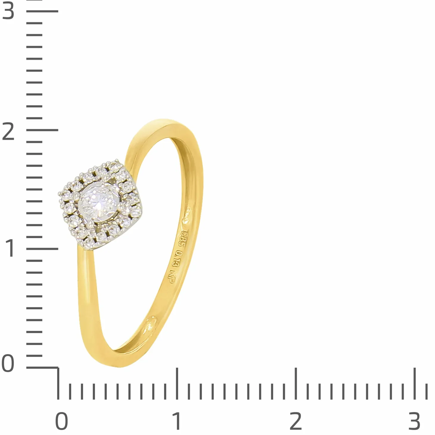 Diamonds by Ellen K. 585 Gold zweifarbig 17 Brillanten zus. 0,13ct. Ring 41677801488478