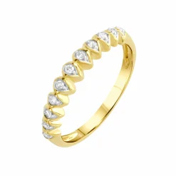 Diamonds by Ellen K. Gold 375 zweifarbig mit 11x Diamant 0,10ct. Ring 41678900232286