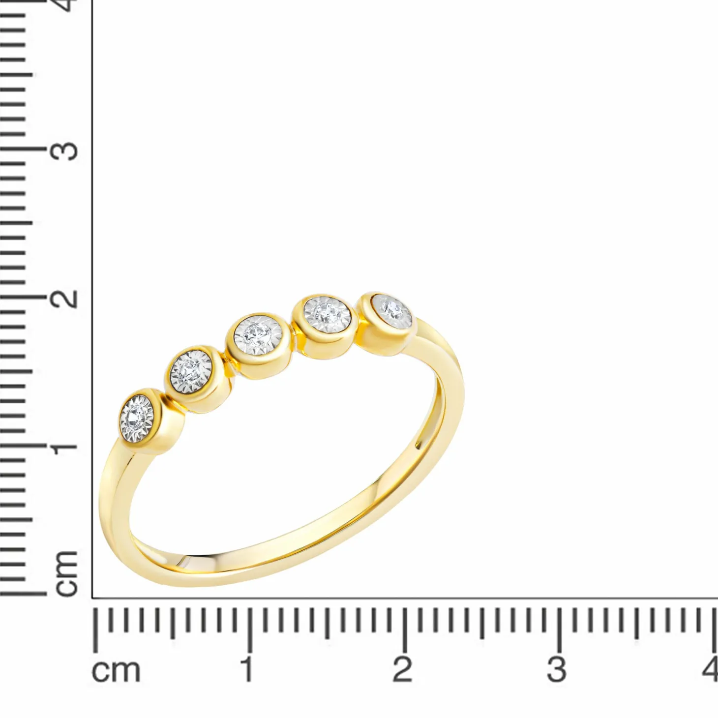 Diamonds by Ellen K. Gold 585 zweifarbig mit 5x Brillant zus. 0,05ct. Ring 41679101427806