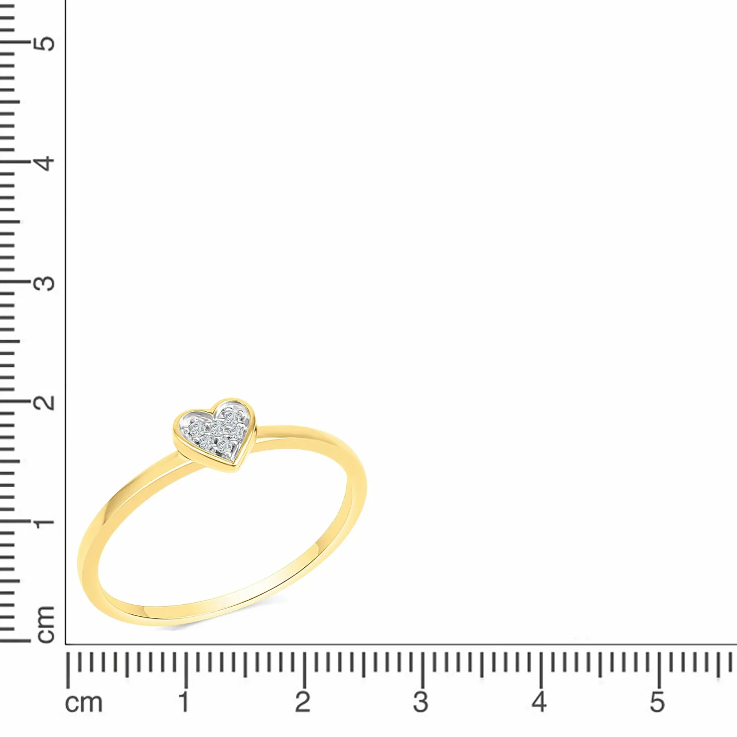Diamonds by Ellen K. Gold 585 zweifarbig Herz-Motiv mit Brillanten 0,025ct. Ring 41677813416030
