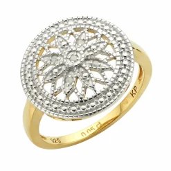 Diamonds by Ellen K. Silber 925 vergoldet mit 5x Diamant zus. 0,05ct. Ring 41676926779486