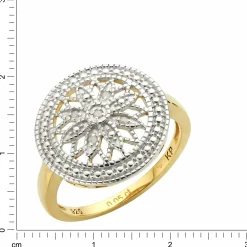 Diamonds by Ellen K. Silber 925 vergoldet mit 5x Diamant zus. 0,05ct. Ring 41676926779486
