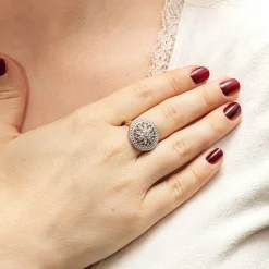 Diamonds by Ellen K. Silber 925 vergoldet mit 5x Diamant zus. 0,05ct. Ring 41676926779486