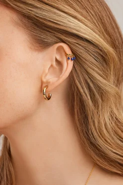 Ear Cuff 925 Silber vergoldet Lapislazuli 41185016021086