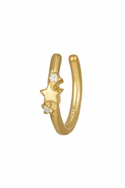 Ear Cuff 925 Sterling Silber gelb vergoldet Stern Zirkonia 41184551207006