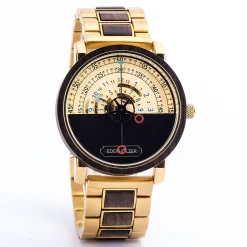 Edenhölzer Automatik Armbanduhr open life Holzuhr Nevis ED097-001