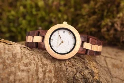 Edenhölzer Damen Armbanduhr Hardlex Marie Galante Datumsanzeige