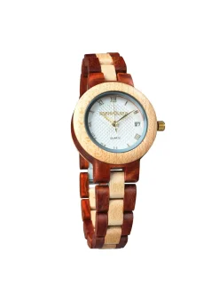 Edenhölzer Damen Armbanduhr Hardlex Marie Galante Datumsanzeige