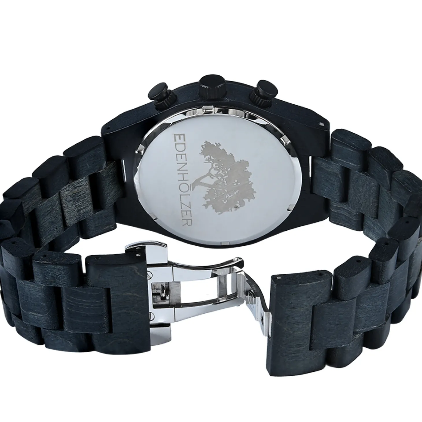 Edenhölzer Herren Armbanduhr Chronograph Hardlex Pico Datumsanzeige ED023-001