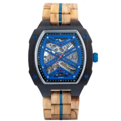 Edenhölzer Herren Holzuhr Skeleton Automatik Sal ED090-001