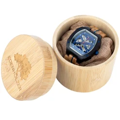 Edenhölzer Herren Holzuhr Skeleton Automatik Sal ED090-001