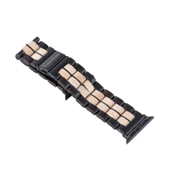 Edenhölzer Herren IWatch Armband Holzarmband Sandelholz Edelstahl