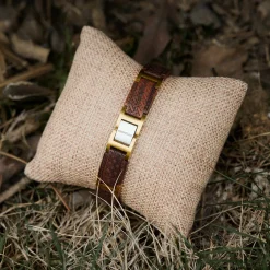 Edenhölzer Holzarmband Edelststahl Malhalla braun ED-C5040