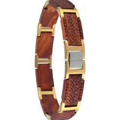 Edenhölzer Holzarmband Edelststahl Malhalla braun ED-C5040