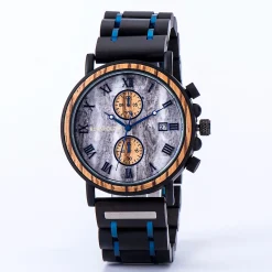 Edenhölzer Holzuhr Herren Armbanduhr Paulau Holzarmband ED090-007