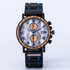 Edenhölzer Holzuhr Herren Armbanduhr Paulau Holzarmband ED090-007