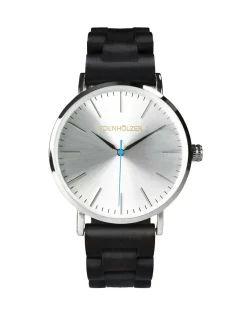 Edenhölzer Holzuhr Herren Armbanduhr Edelstahl Holzarmband Hardlex Guadelopue