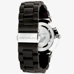 Edenhölzer Holzuhr Herren Armbanduhr Edelstahl Holzarmband Hardlex Guadelopue