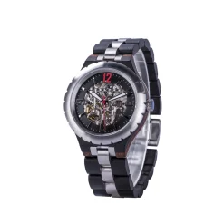 Edenhölzer Holzuhr Herren Armbanduhr Automatik Waiheke Holzarmband ED085-005