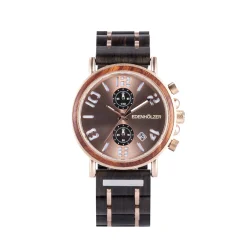 Edenhölzer Holzuhr Herren Armbanduhr Raiatea Holzarmband ED090-003