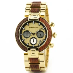 Edenhölzer Holzuhr Herren Armbanduhr Chronograph Sumba ED066-003