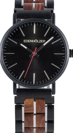 Edenhölzer Holzuhr Herren Armbanduhr Slimline Gozo ED099-001