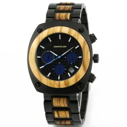 Edenhölzer Holzuhr Herren Armbanduhr Chronograph Padang ED103-001