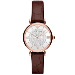 Emporio Armani Damen Armbanduhr Braun / Roségold AR11269