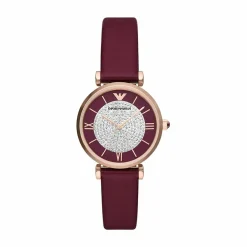 Emporio Armani Damen Armbanduhr Burgund / Roségold AR11487