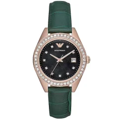 Emporio Armani Damen Armbanduhr Roségold/Schwarz AR11506