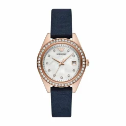 Emporio Armani Damen Armbanduhr Blau / Roségold AR11448