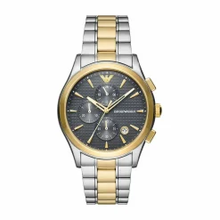 Emporio Armani Herren Armbanduhr Chronograph Grau/Bicolor AR11527