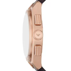 Emporio Armani Herren Armbanduhr Chronograph Blau/Roségold AR11563