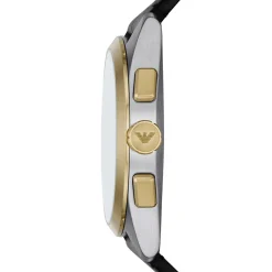 Emporio Armani Herren Armbanduhr Chronograph Claudio Schwarz/Silber AR11498