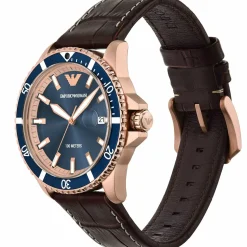 Emporio Armani Uhr Herren AR11556 Blau / Braun