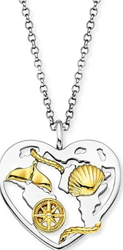 Engelsrufer Damen Halskette Aloha Sterling Silber ERN-ALOHAHEART-BIG