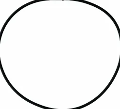 Ernstes Design Damen Collier Kautschukseil 40cm Schwarz KS3C-40