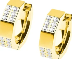 Ernstes Design Damen Creolen Evia mit Zirkonia Gold E607