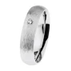 Ernstes Design Damen Diamant Ring Trauring Breite 5 mm Größe 55 Silber R614-55