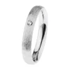 Ernstes Design Damen Diamant Ring Trauring Breite 3,5 mm Größe 55 Silber R613-55