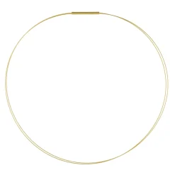 Ernstes Design Damen Halsreif 2 Fach Drahtseil Länge 40cm Gelbgold DS2-GG-40