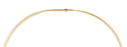 Ernstes Design Damen Halsreif 5-Fach Drahtseil Länge 42cm Gold DS5C-GG-42