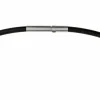 Ernstes Design Damen Halsreif Kautschuk Größe 45cm Schwarz KS3C-45