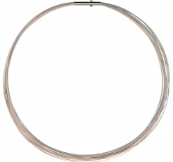 Ernstes Design Damen Halsreif 20-Fach Drahtseil Halskette DS20C-ROT-40