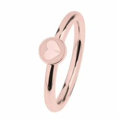Ernstes Design Damen Statement Ring Evia mit Herzmotiv Größe 55 Rosegold R479-55