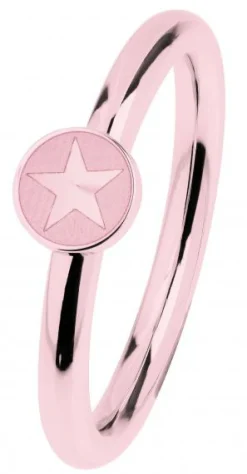 Ernstes Design Damen Statement Ring Evia Stern Motiv Größe 55 Rosegold R485-55